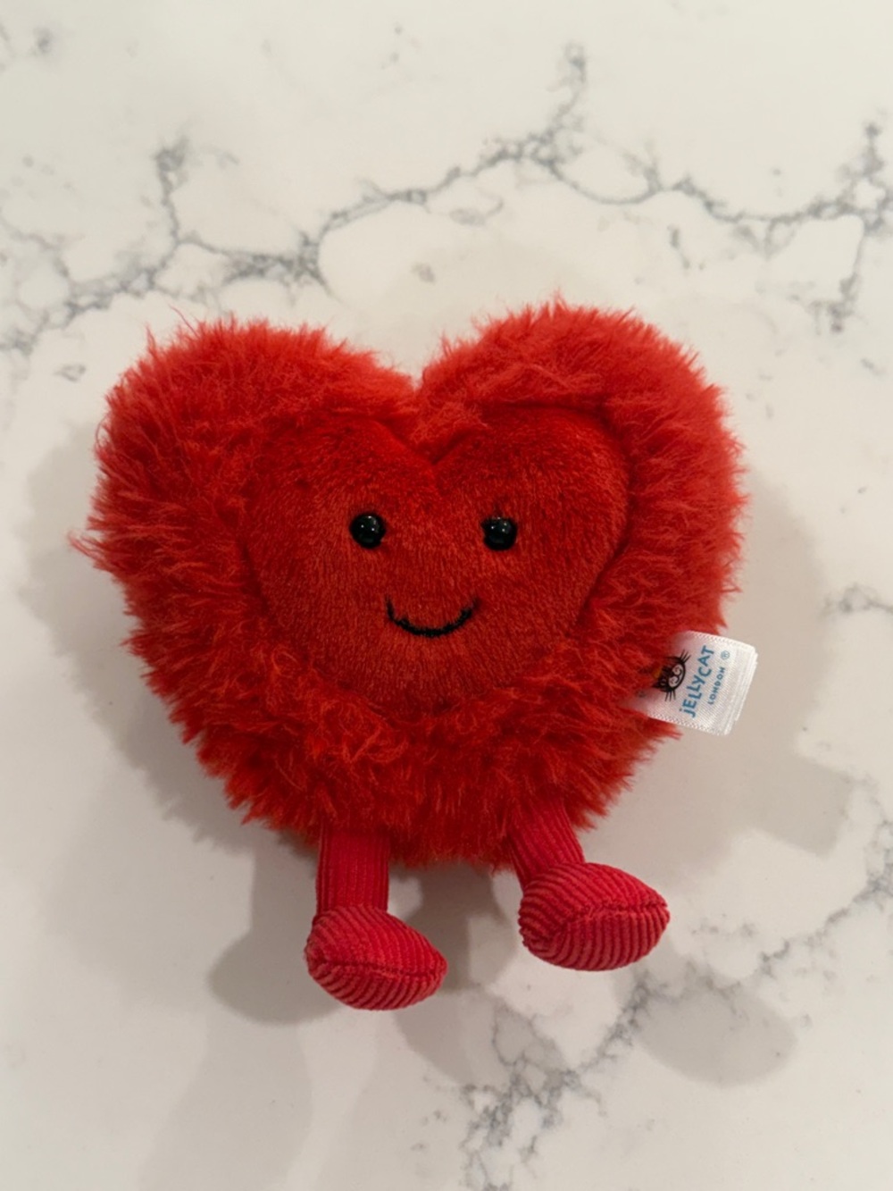 Jellycat Red Furry Heart Plush - Retired